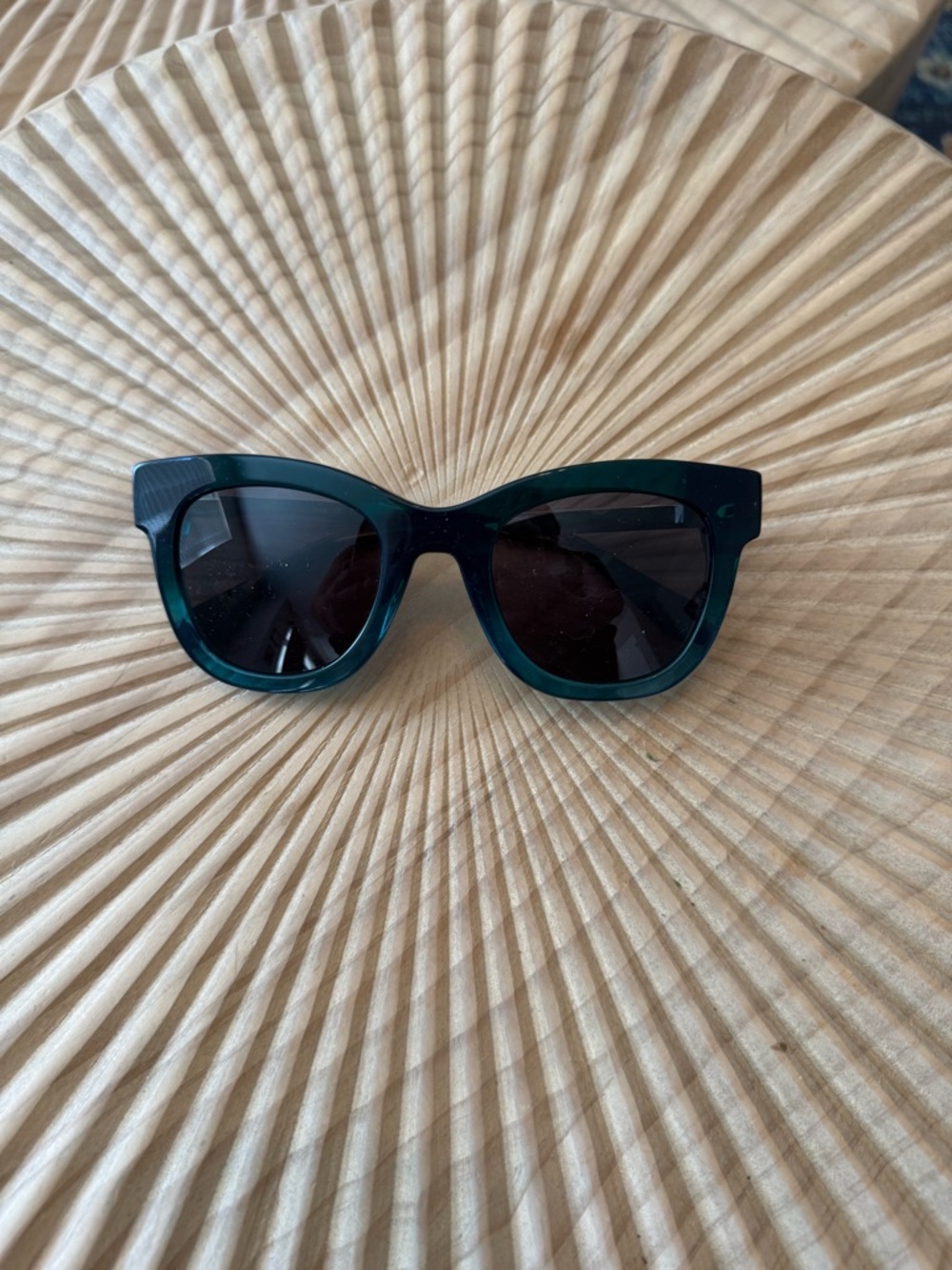 Stella & Dot Simmone Sunglasses Dark Green Cateye